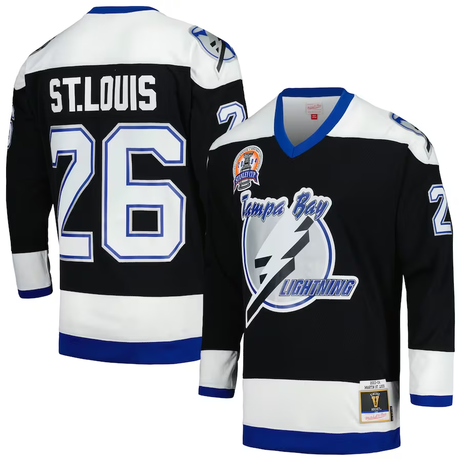 Men's Tampa Bay Lightning Martin St Louis #26 Black Jersey